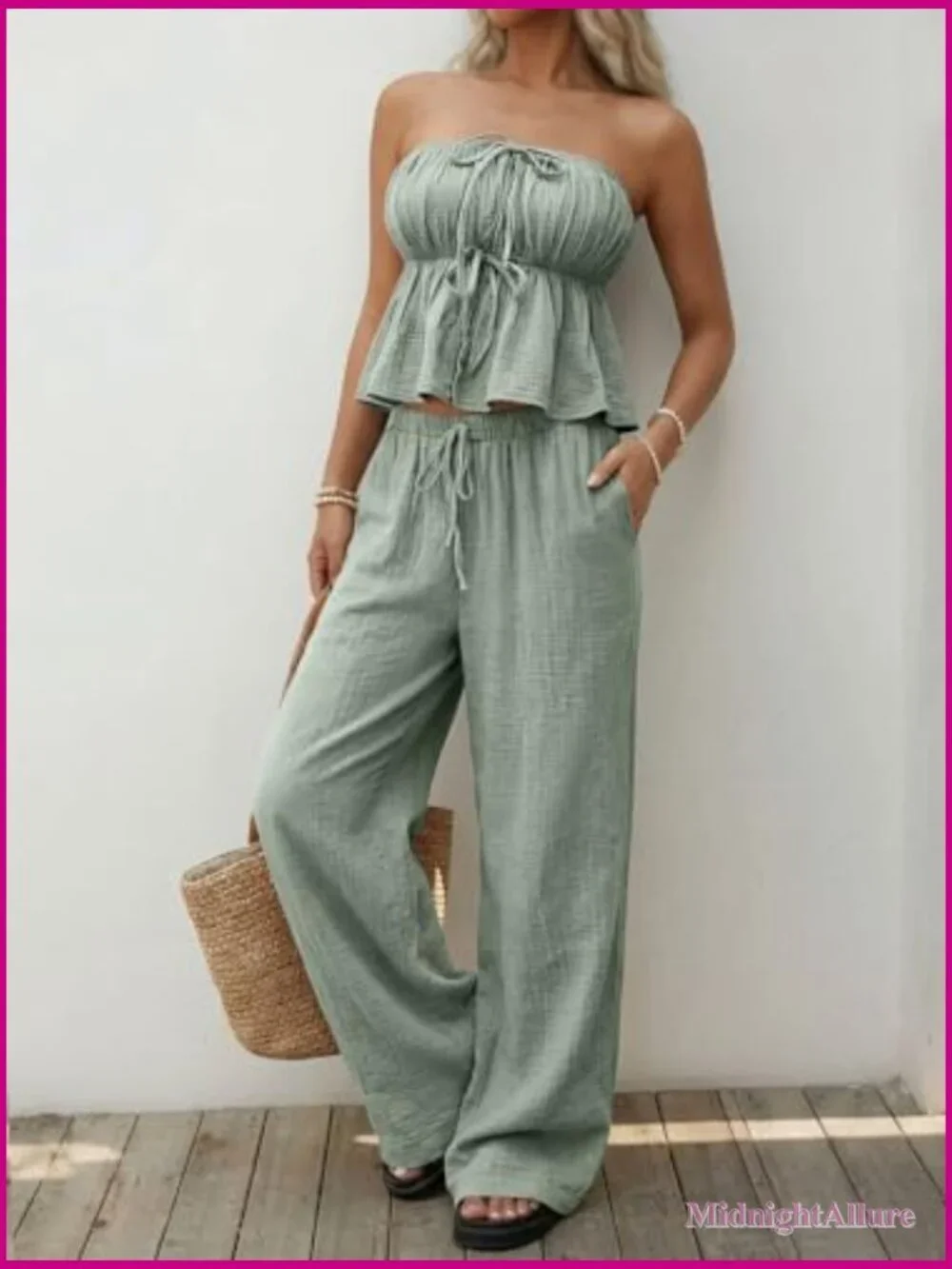 2 Piece Set Women Summer Vacation Beach Outfit Lounge Matching Casual Clothes
